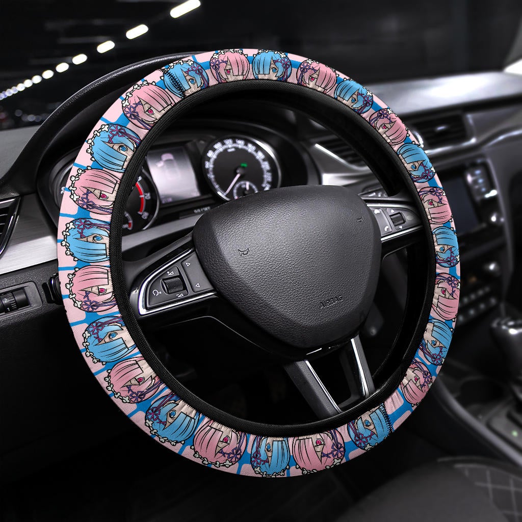 Rezero Rem Ram Premium Custom Car Steering Wheel Cover