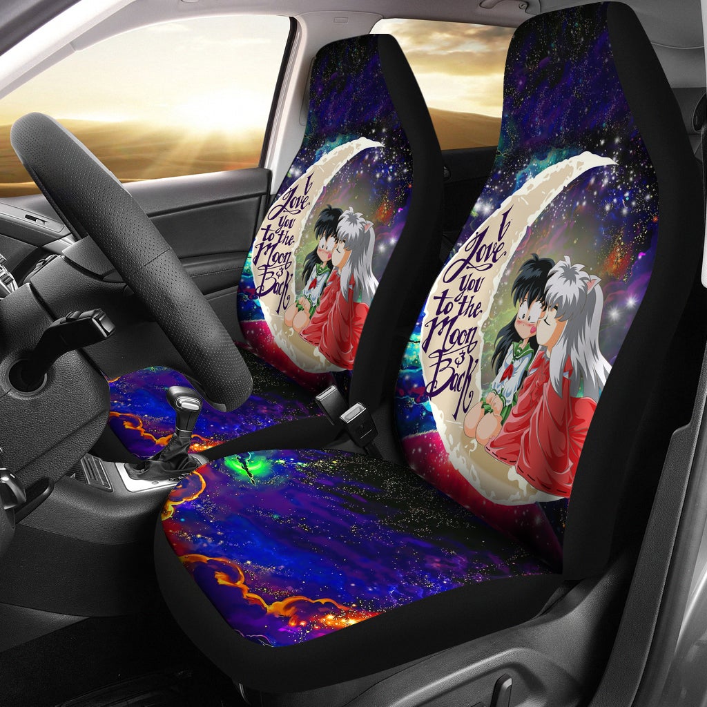 Inuyasha Love You To The Moon Galaxy Car Seat Covers