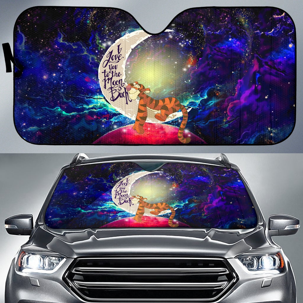 Tiger Winnie The Pooh Love You To The Moon Galaxy Car Auto Sunshades