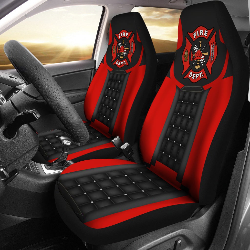 Best Us Fire Fighter 2 Premium Custom Car Seat Covers Decor Protector