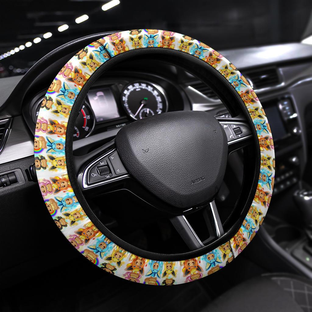 Eevee Pokemon Car Steering Wheel Cover