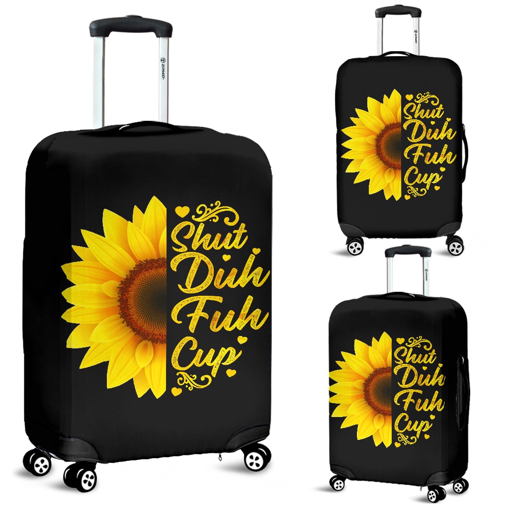 Sunflowers Shut Duh Fuh Up Luggage Cover Suitcase Protector Suitcase Protector