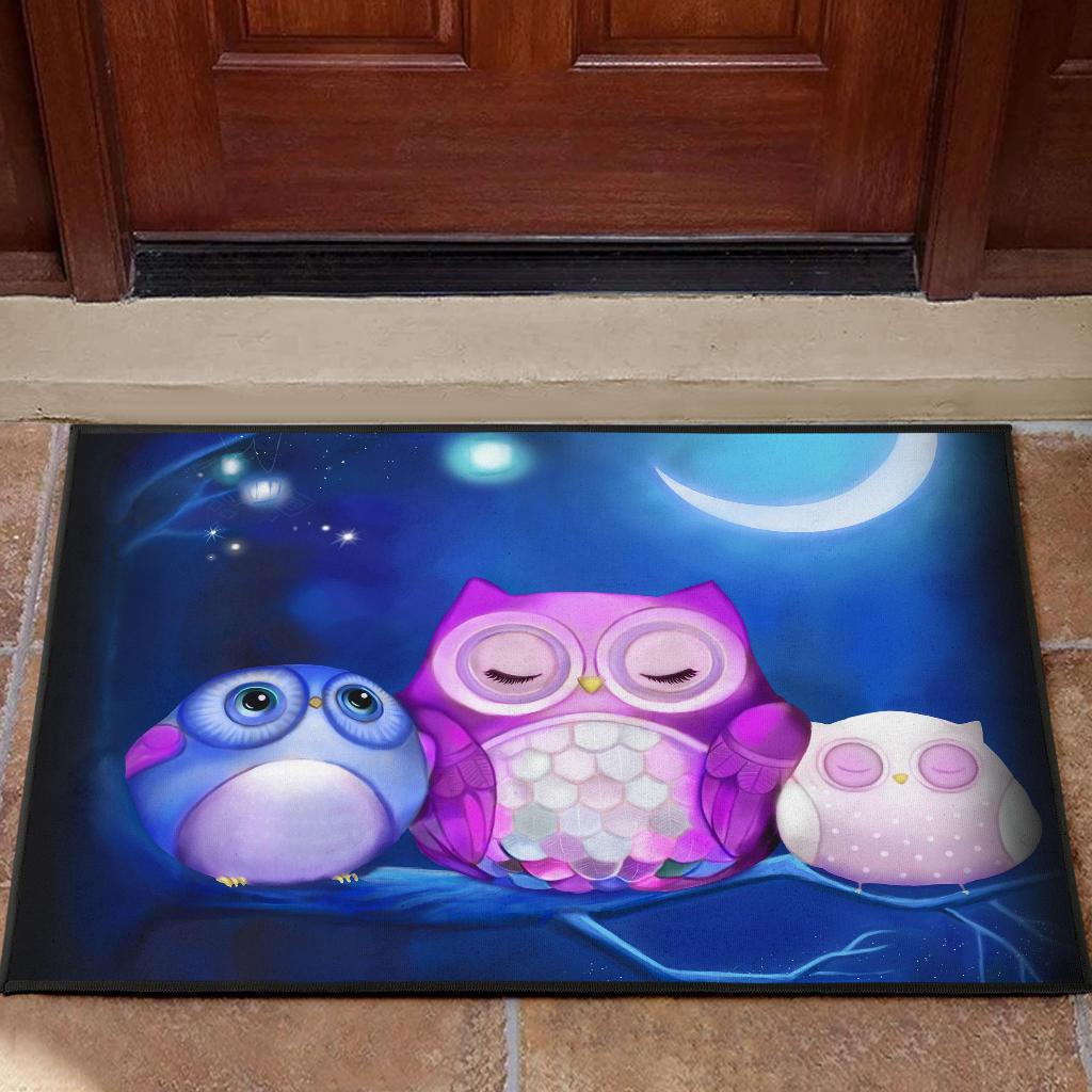 Owl Cute Night Door Mats