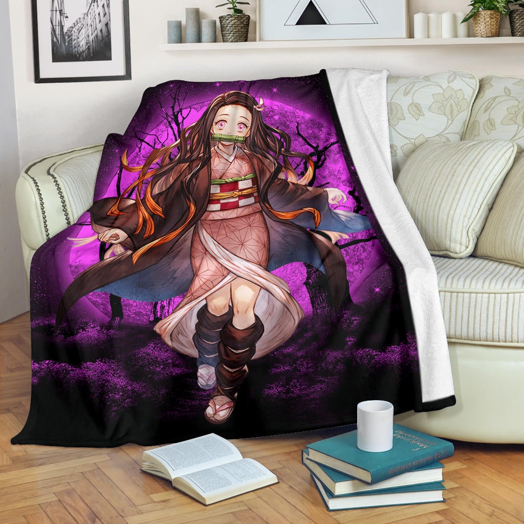 Nezuko Demon Slayer Moonlight Premium Blanket