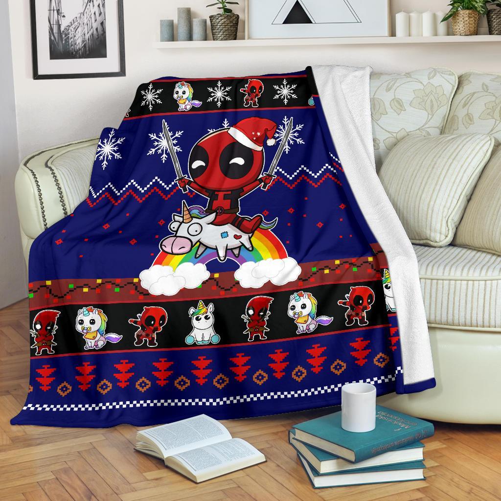 Deadpool Unicorn Christmas Blanket Amazing Gift Idea