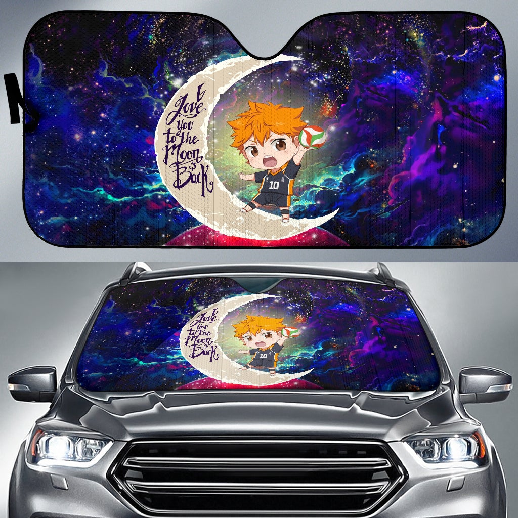 Hinata Haikyuu Love You To The Moon Galaxy Car Auto Sunshades
