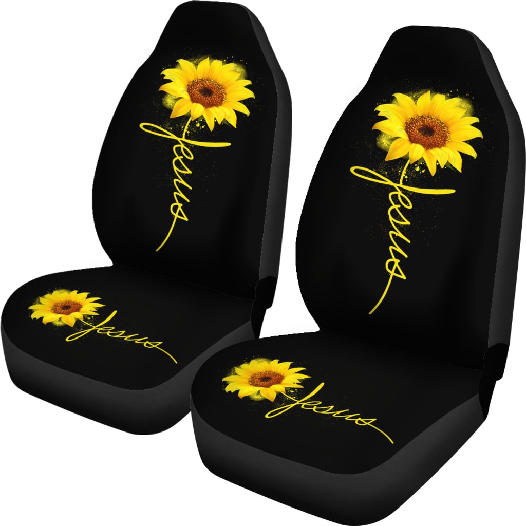 Best Sunflowers Jesus Premium Custom Car Seat Covers Decor Protector