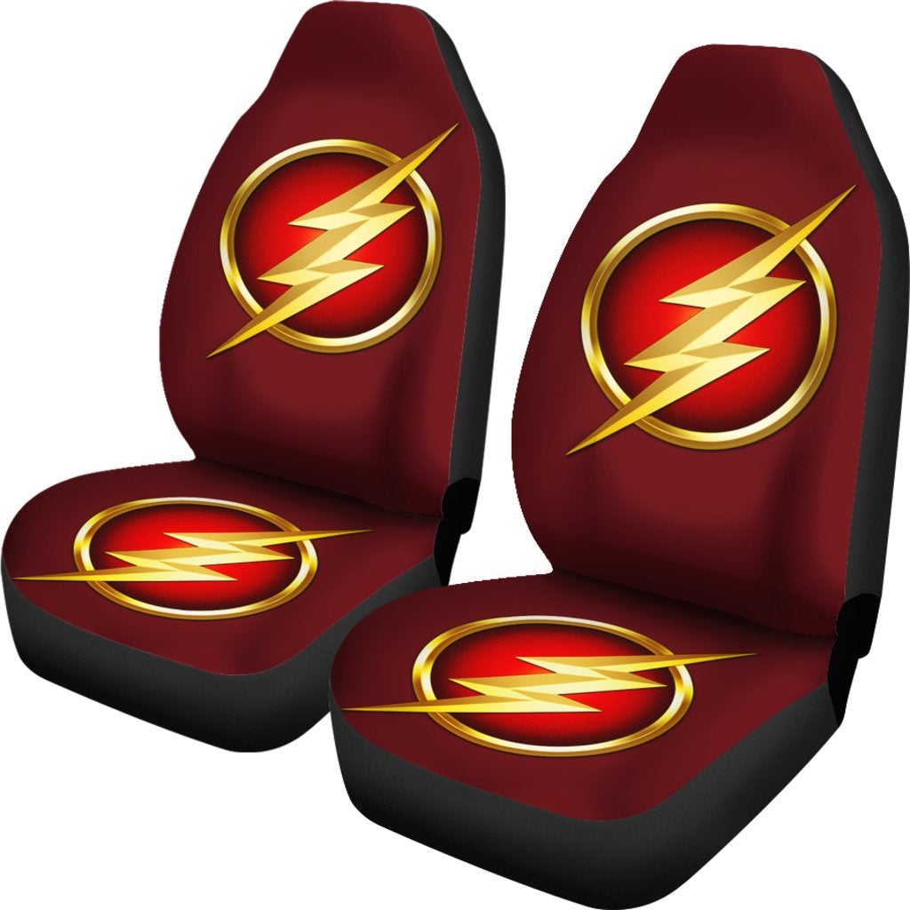 The Flash Logo Premium Custom Car Seat Covers Decor Protectors