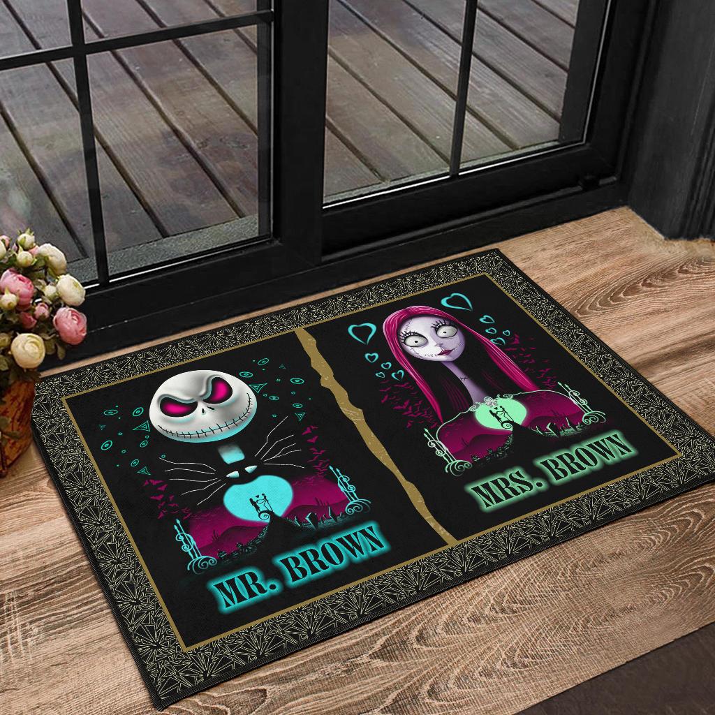 Jack And Sally Nightmare Before Christmas Door Mats