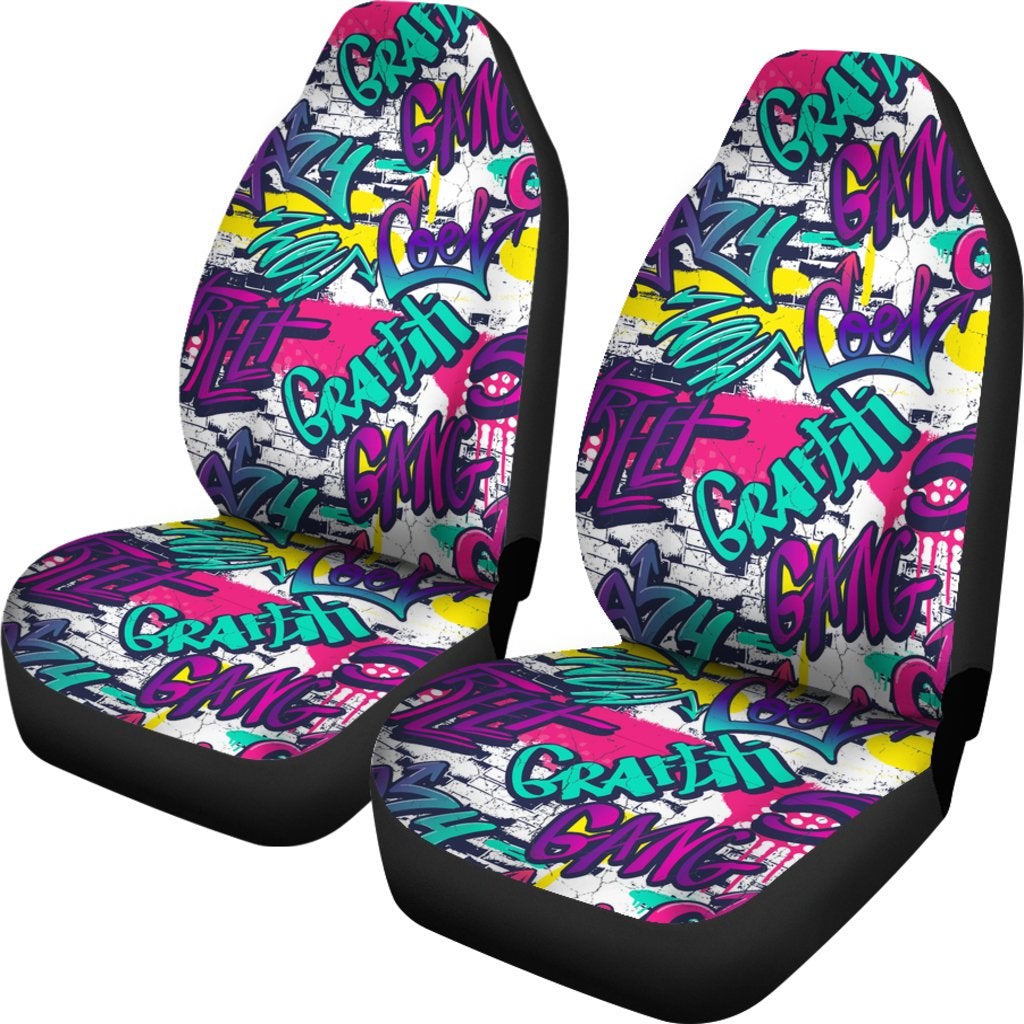 Best Cool Abstract Seamless Graffiti Premium Custom Car Seat Covers Decor Protector