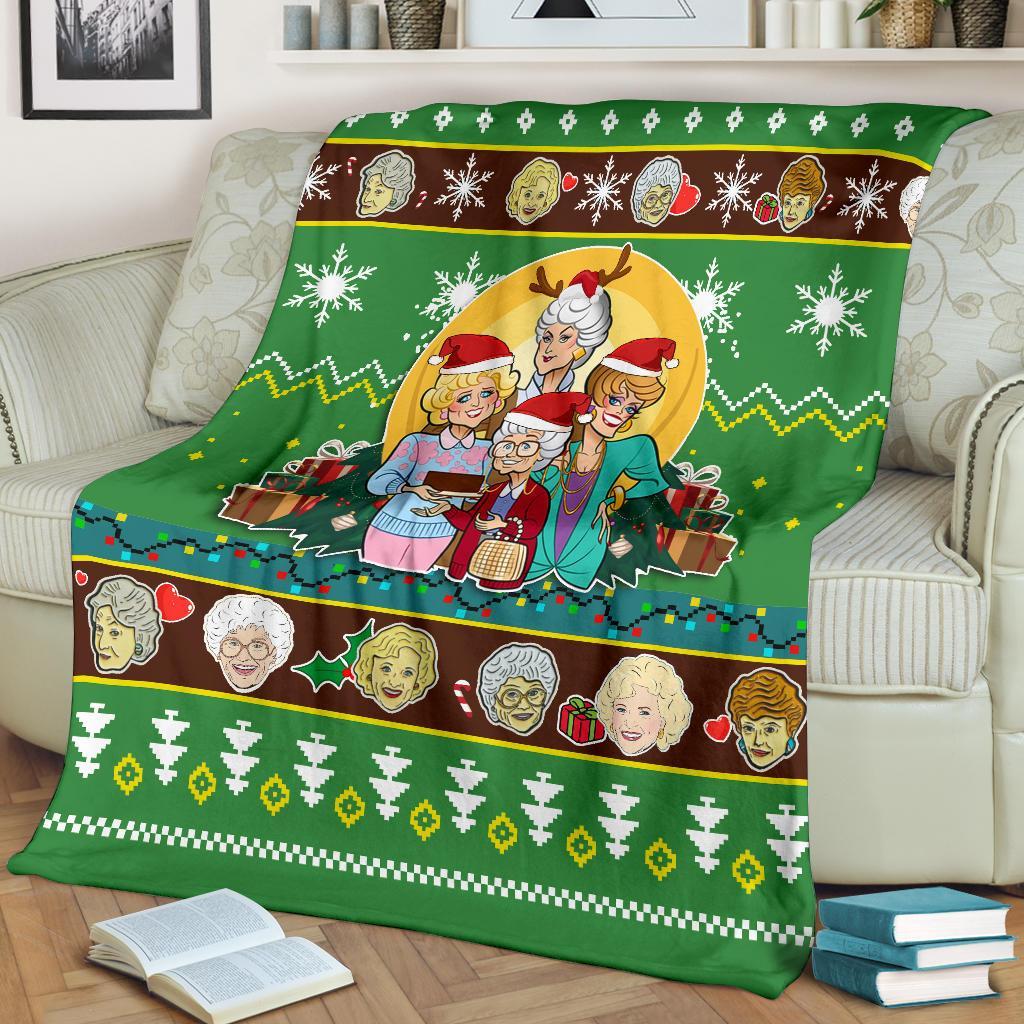 Green Golden Girls Christmas Blanket Amazing Gift Idea