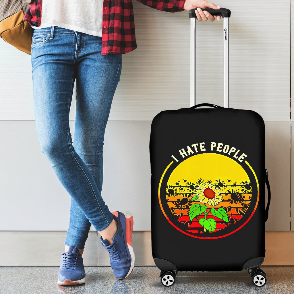 Sunflowers I Hate People Luggage Cover Suitcase Protector Suitcase Protector