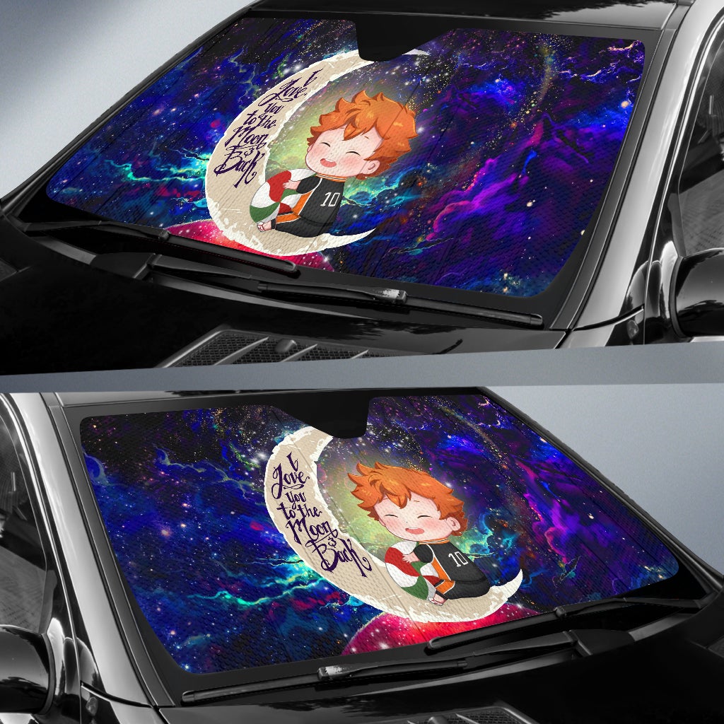 Cute Hinata Haikyuu Love You To The Moon Galaxy Car Auto Sunshades