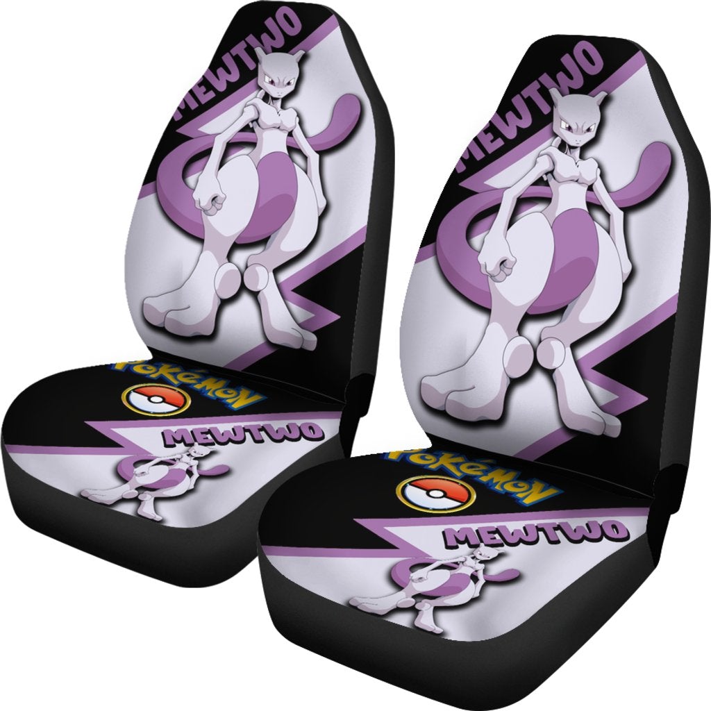 Mewtwo Car Seat Covers Custom Anime Pokemon Car Accessories