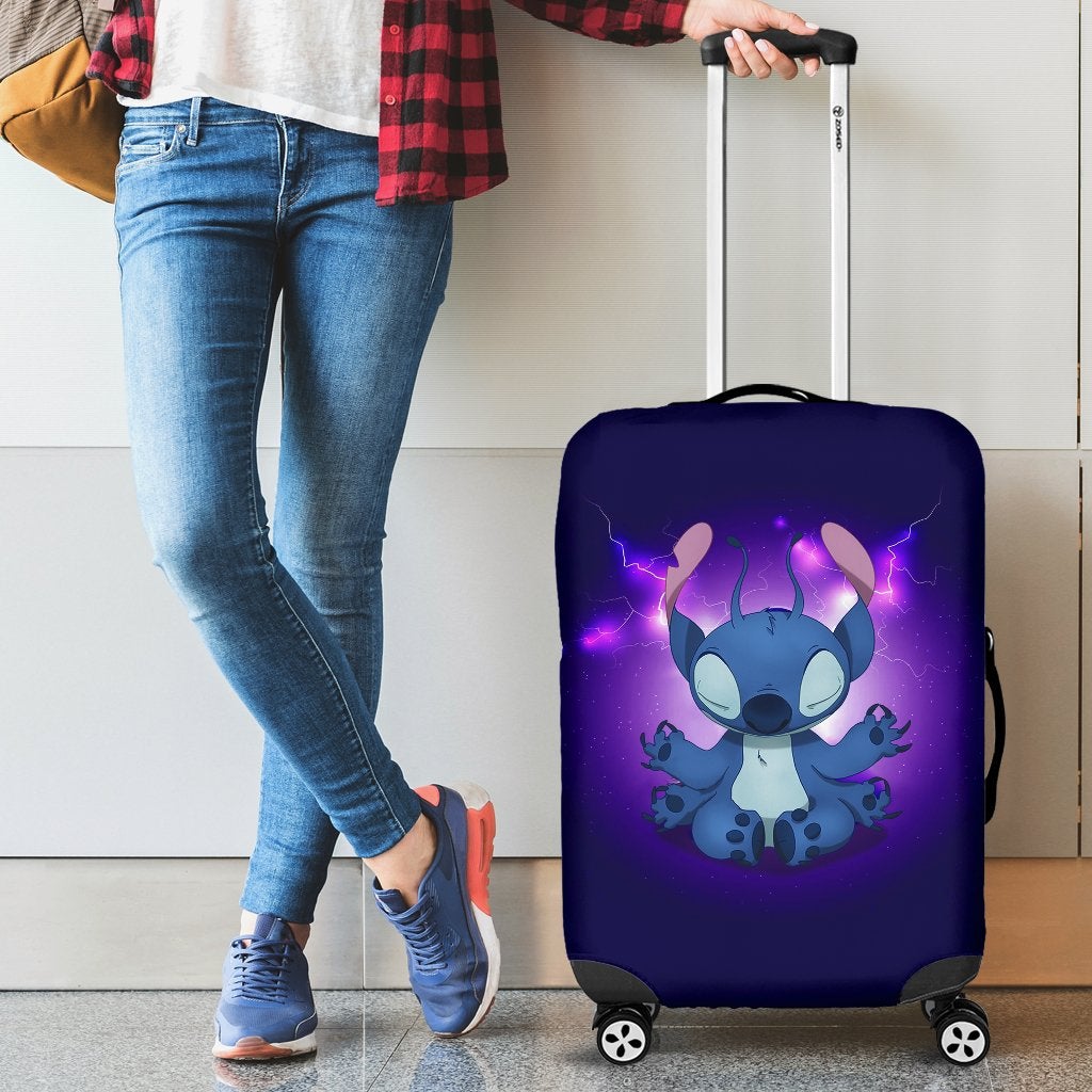 Stitch Do Yoga Funny Custom Premium Luggage Cover Suitcase Protector