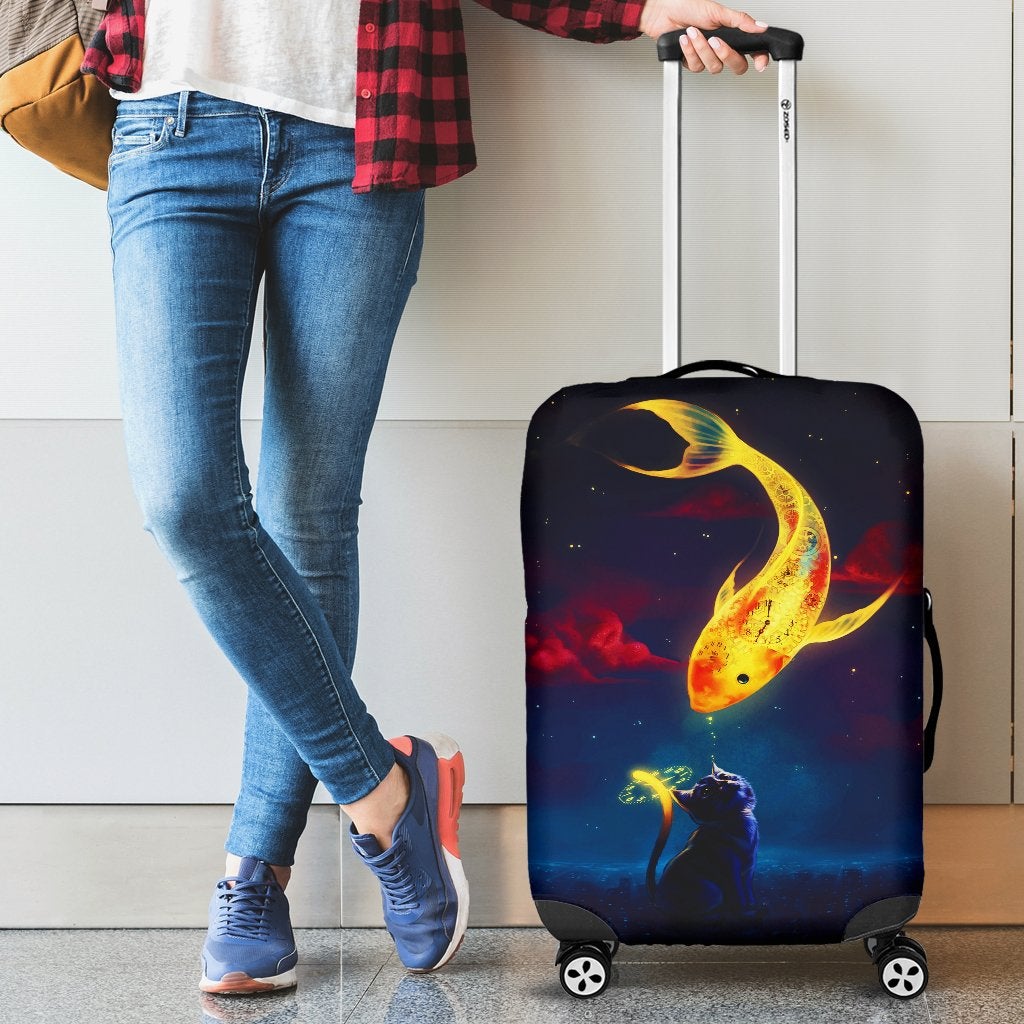 Cat Fish 2020 Travel Luggage Cover Suitcase Protector