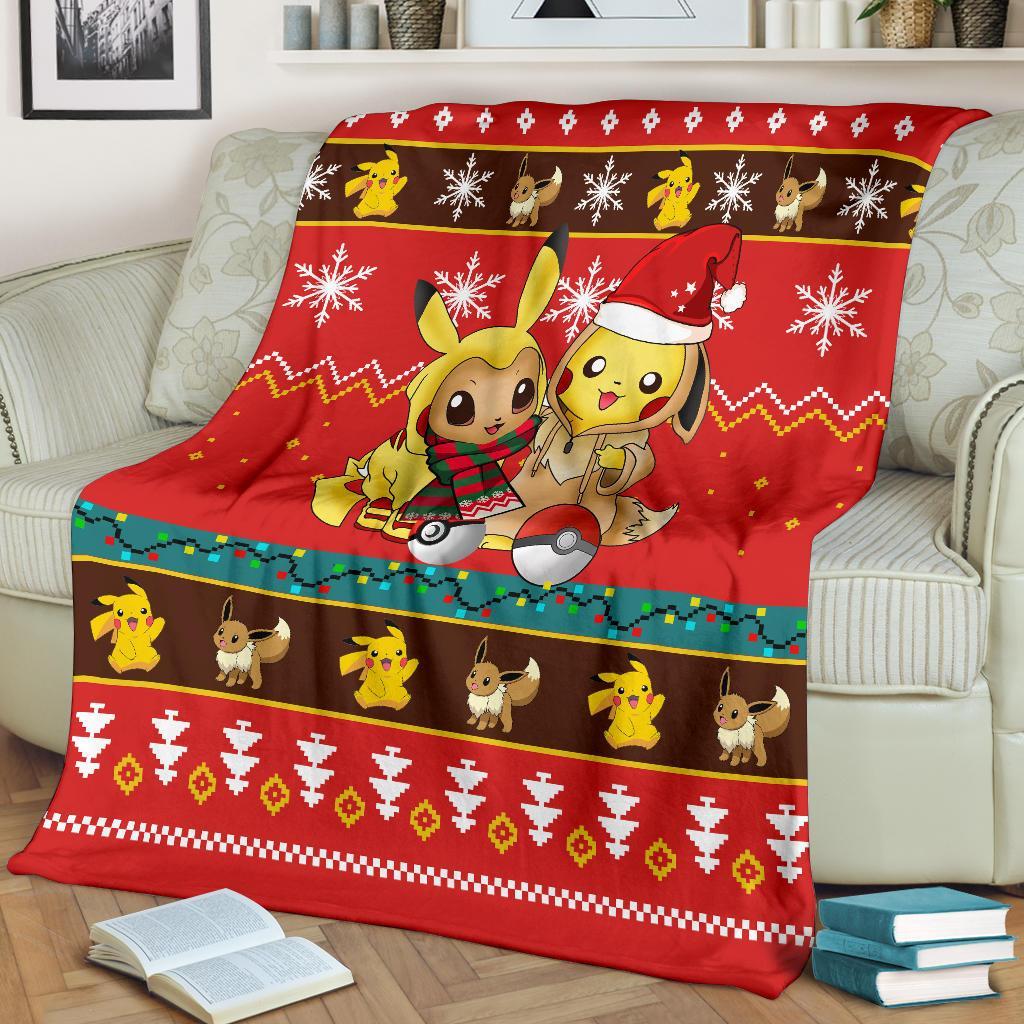 Gearzime Pokemon Christmas Blanket Ugly Fleece Amazing Gift Idea