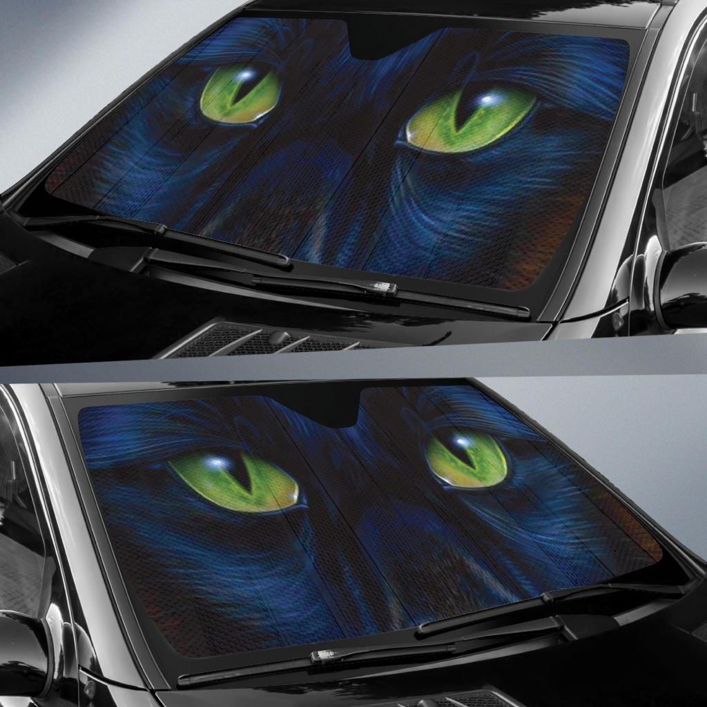 Animal Panther Blue Eyes Car Auto Sun Shades