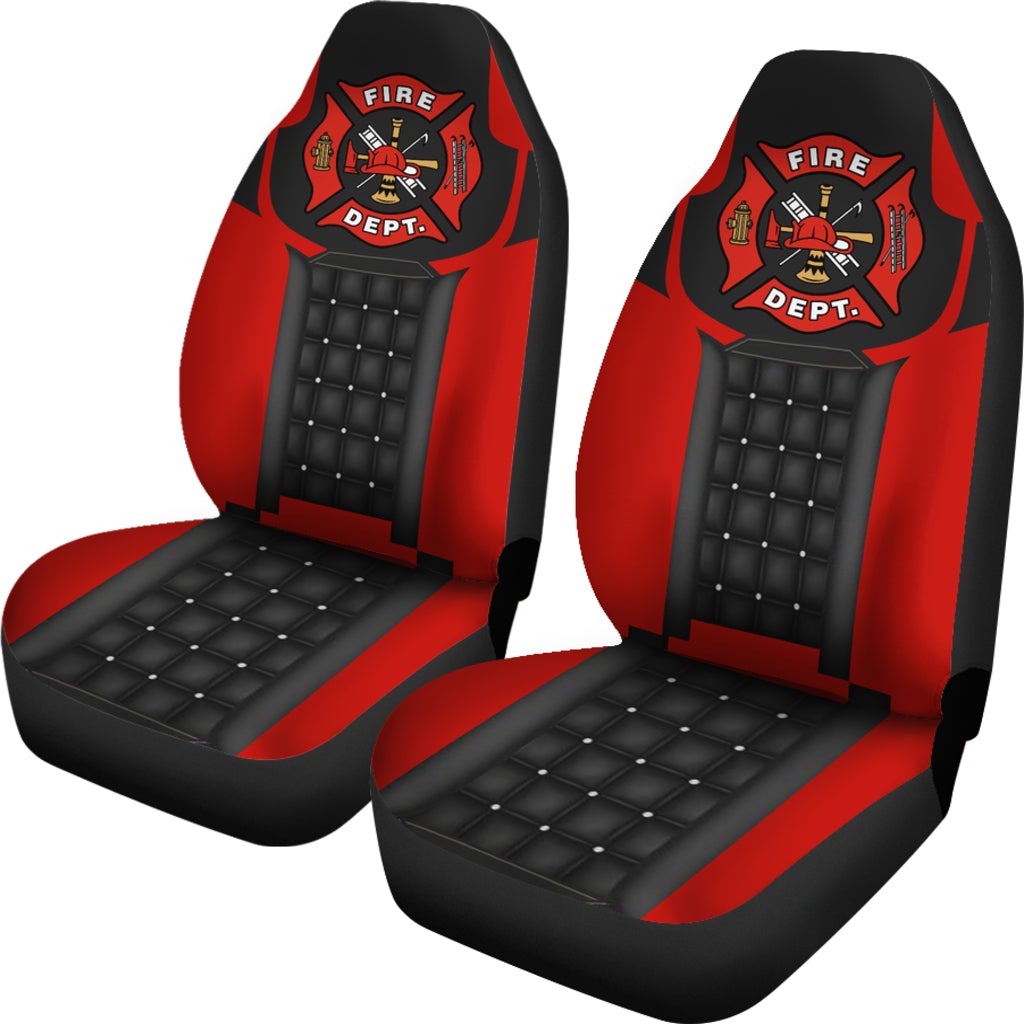 Best Us Fire Fighter 2 Premium Custom Car Seat Covers Decor Protector