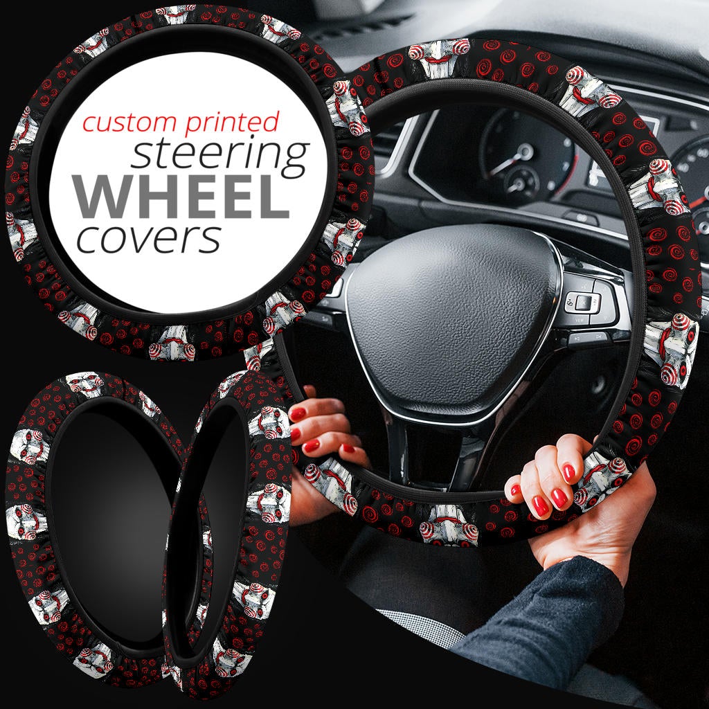 Saw Horror Movies Christmas Premium Custom Car Steering Wheel Cover