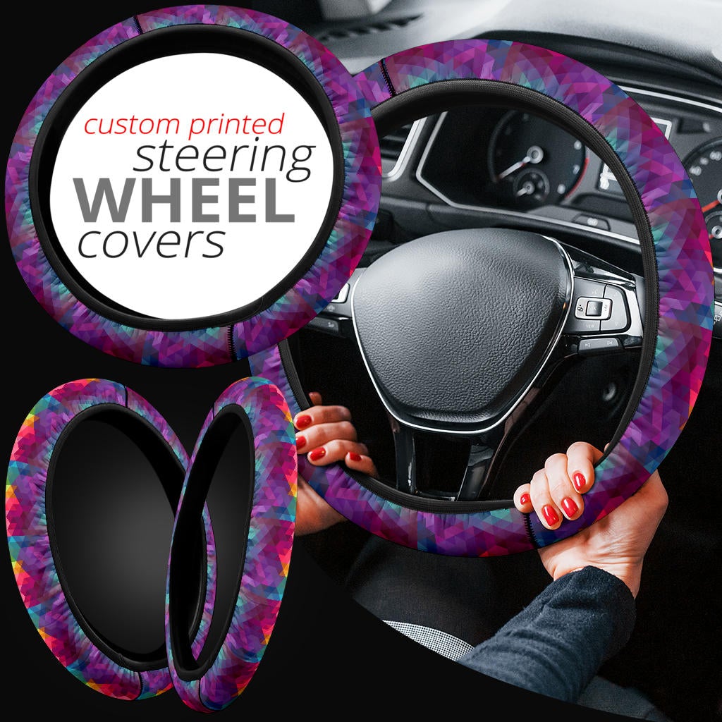Triangle Background color Premium Car Steering Wheel Cover