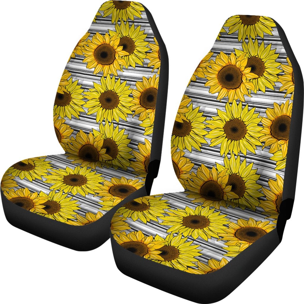 Best Sunflower Art Pattern Premium Custom Car Seat Covers Decor Protector