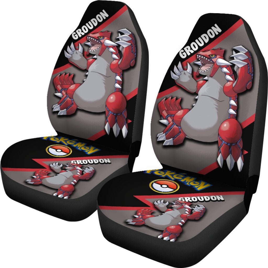 Groudon Car Seat Covers Custom Anime Pokemon Car Accessories