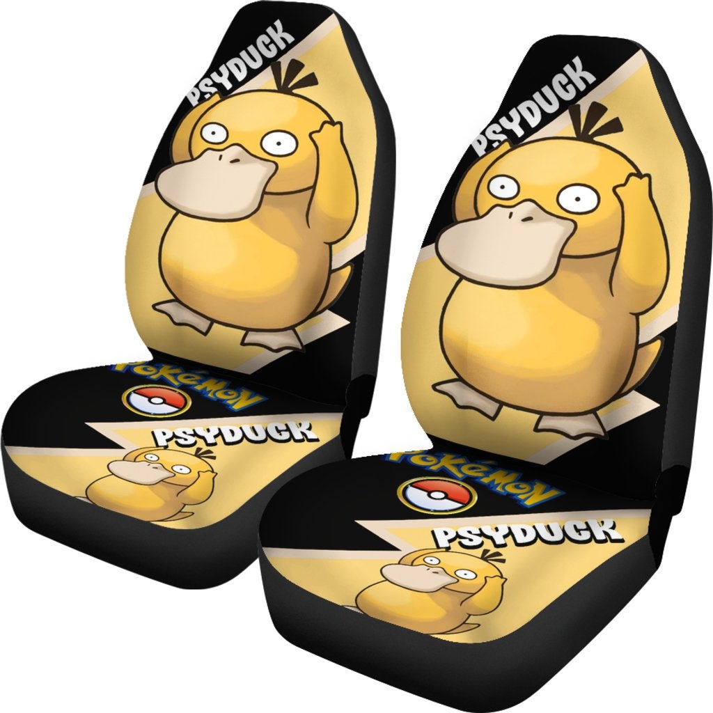 Psyduck Car Seat Covers Custom Anime Pokemon Car Accessories