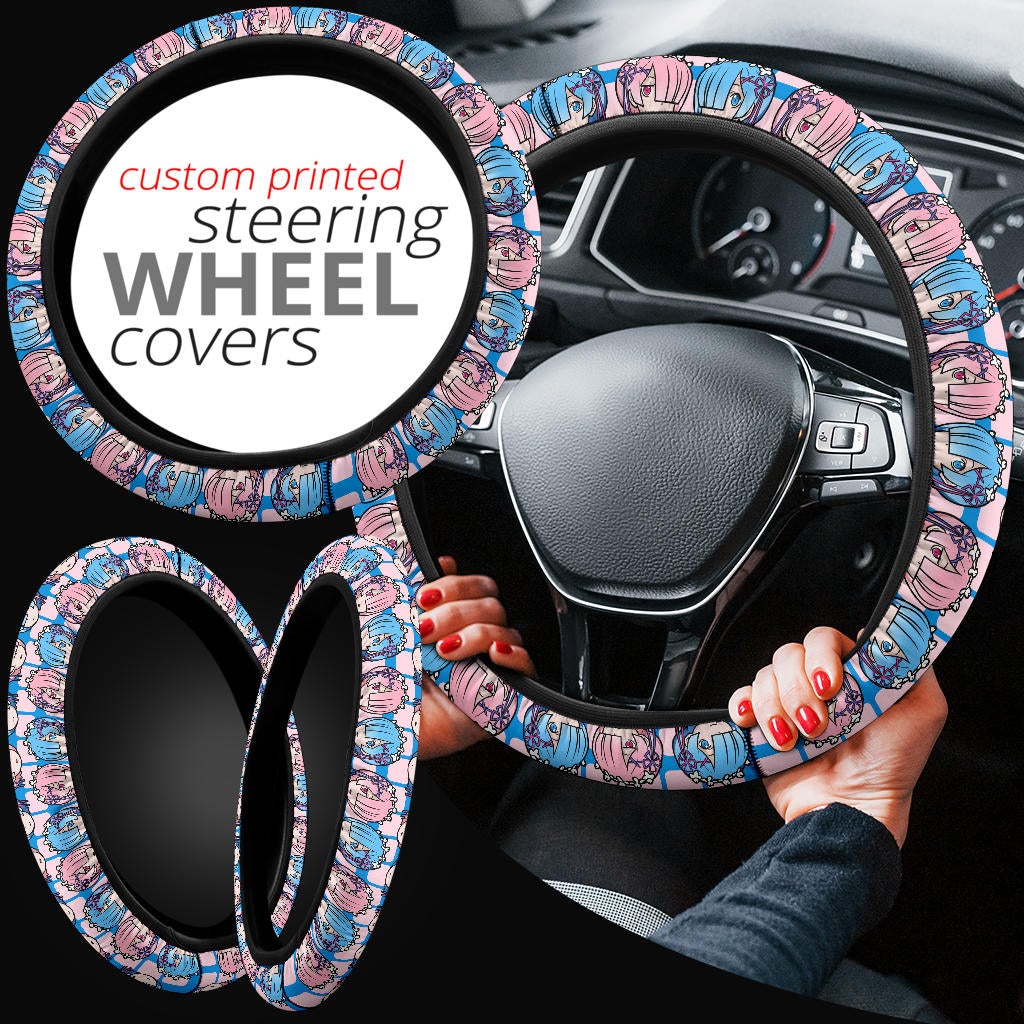 Rezero Rem Ram Premium Custom Car Steering Wheel Cover