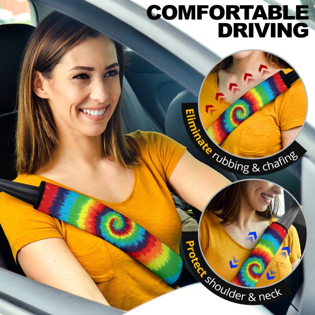 Tie Dye Premium Custom Car Seat Belt Covers