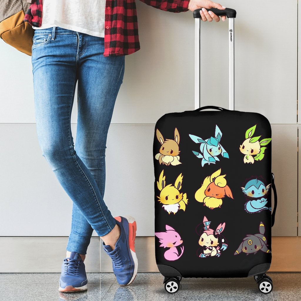 Cute Eevee Luggage Cover Suitcase Protector