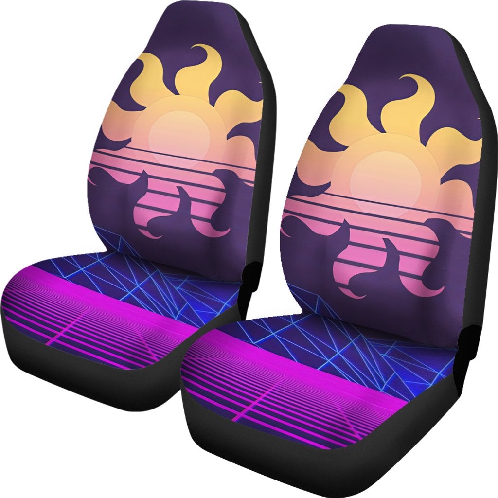 Best Abstract Sun Digital Art Premium Custom Car Seat Covers Decor Protector