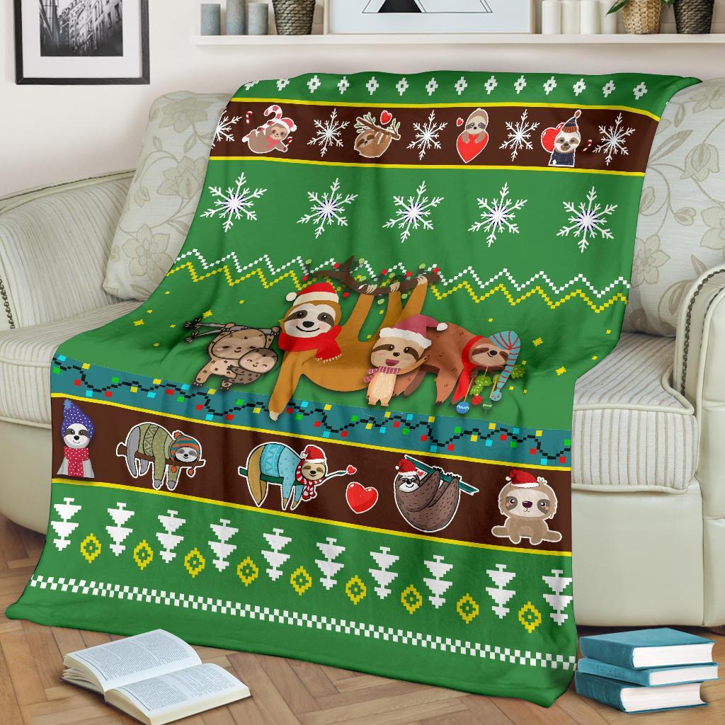 Sloth Christmas Blanket Amazing Gift Idea