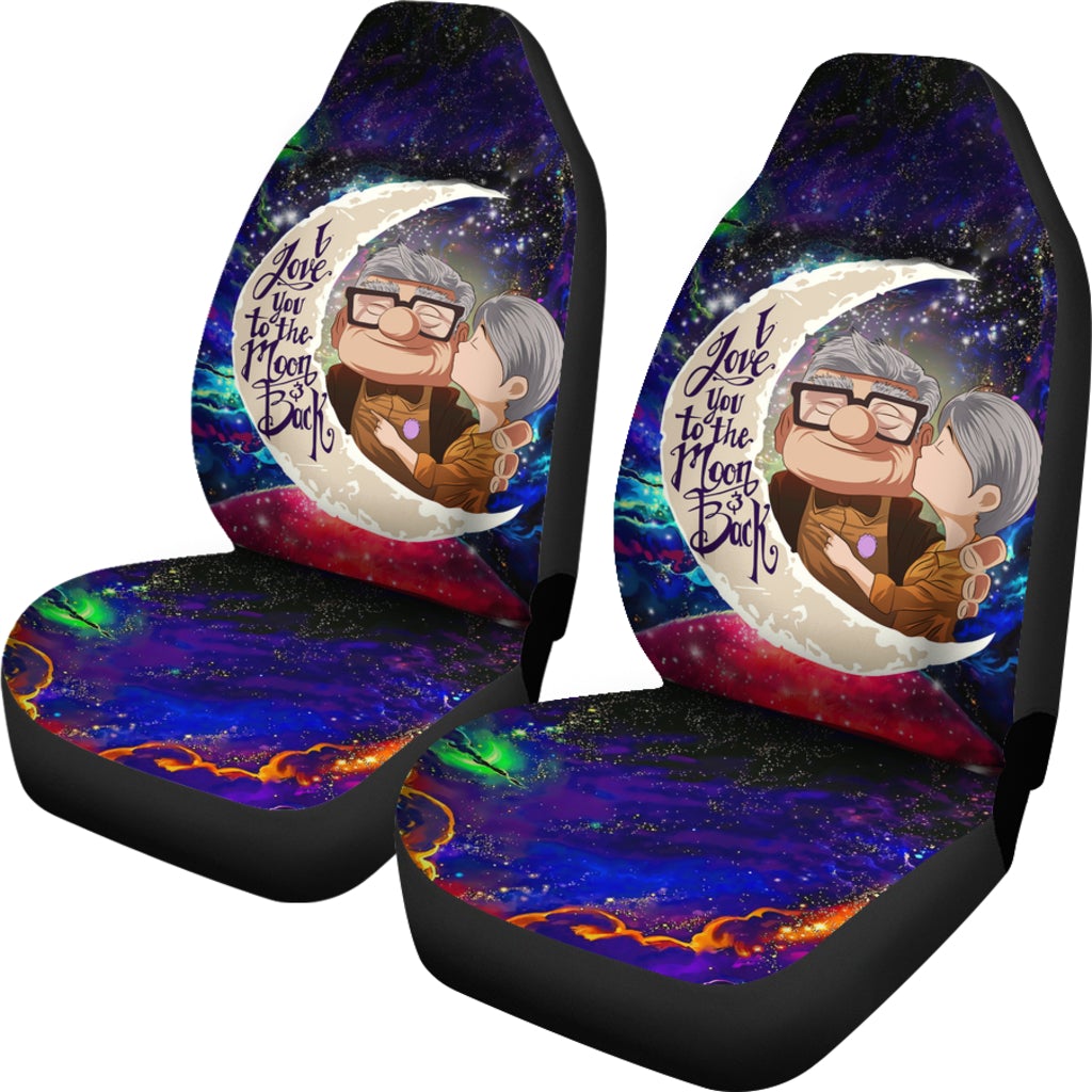 Up Couple Love You To The Moon Galaxy Car Seat Covers