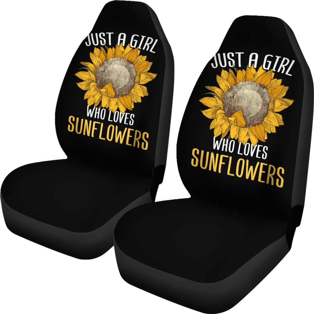 Best Sunflowers Just A Girl Who Loves Sunflowers Premium Custom Car Seat Covers Decor Protector