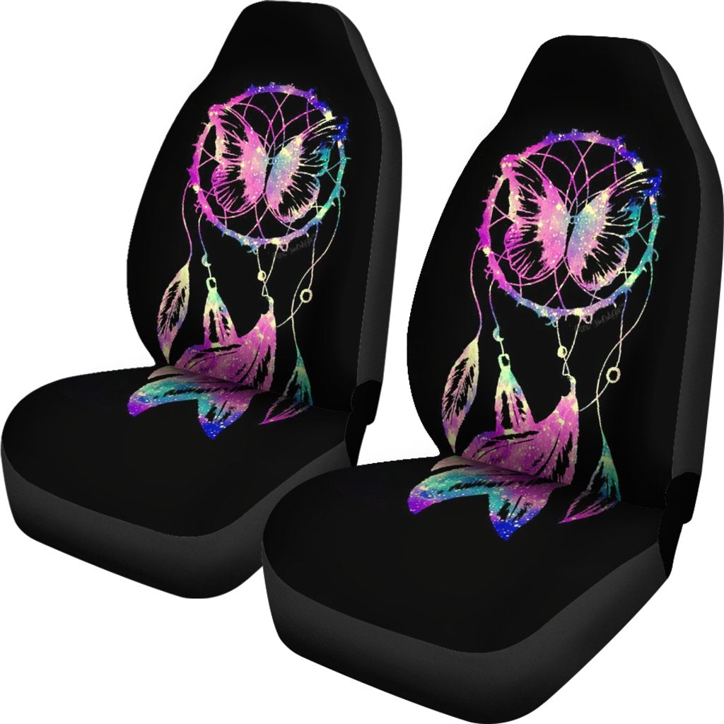 Best Rainbow Butterfly Premium Custom Car Seat Covers Decor Protector