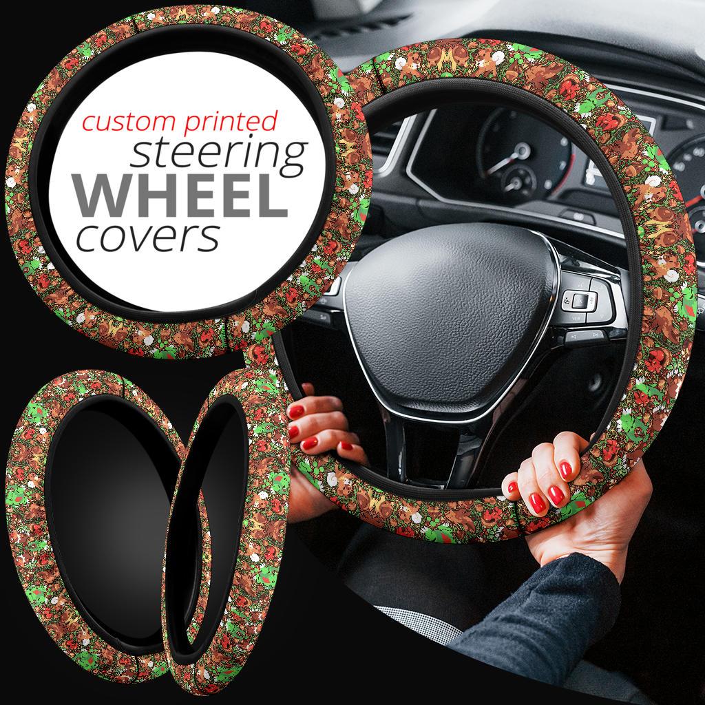 Pattern Pokemon Forest Car Steering Wheel Cover