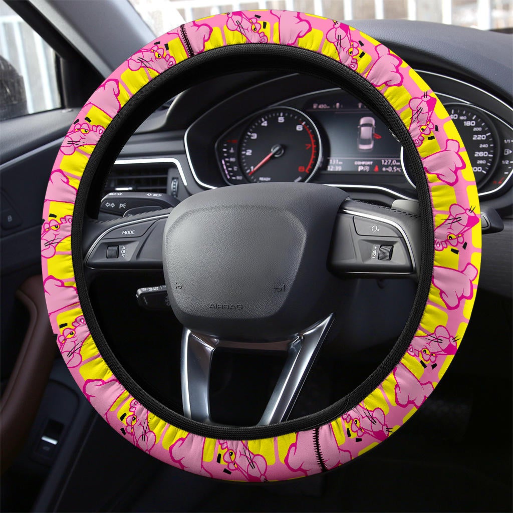 Pink Panther Premium Custom Car Steering Wheel Cover