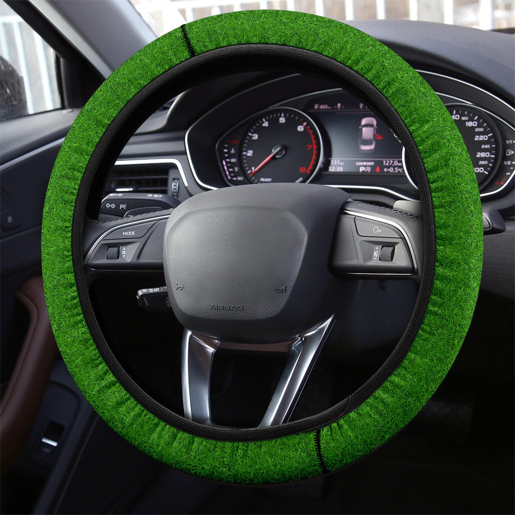 Green Grass Premium Car Steering Wheel Cover