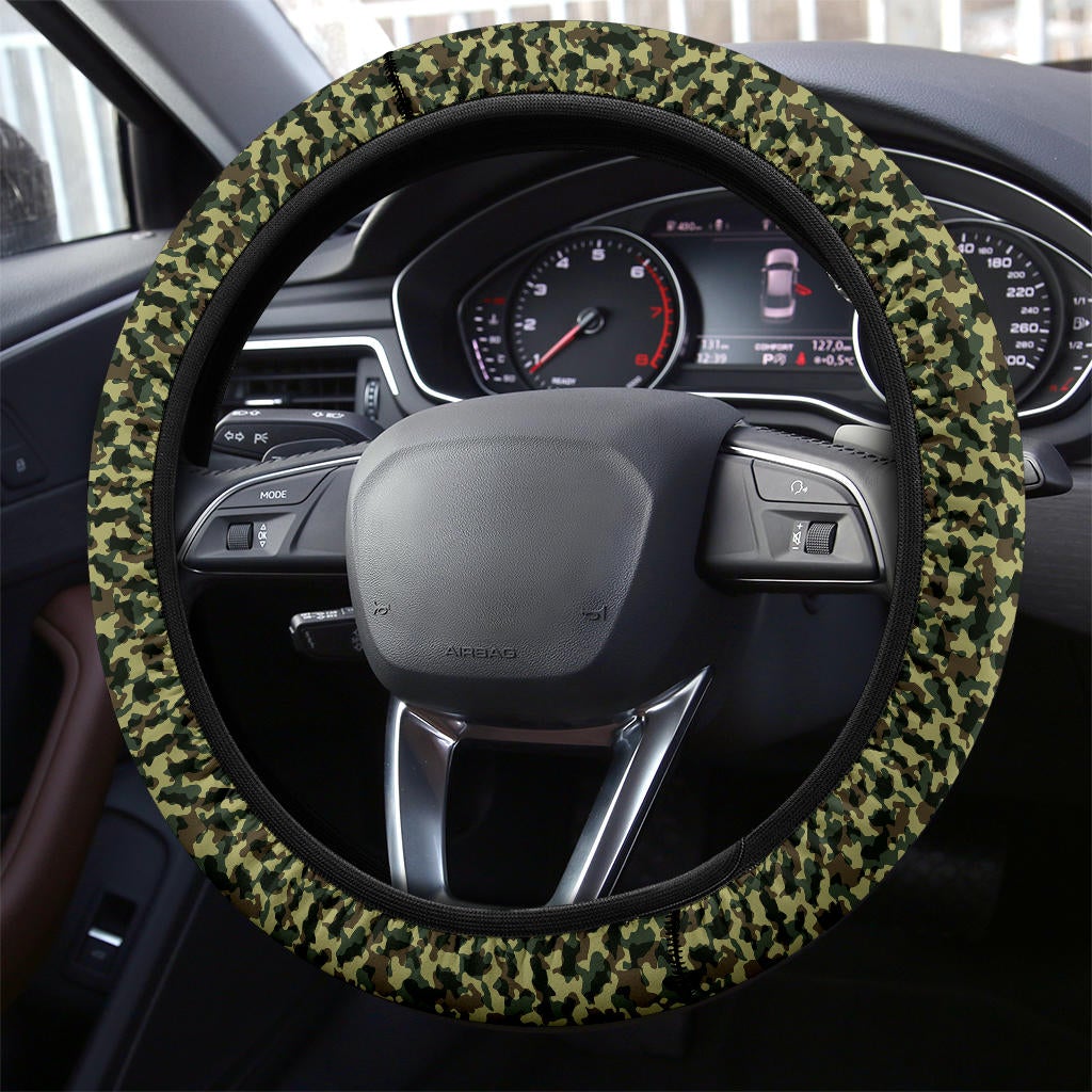 Camouflage Military US Army Premium Car Steering Wheel Cover