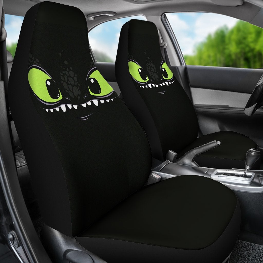 Toothless Funny Premium Custom Car Seat Covers Decor Protectors
