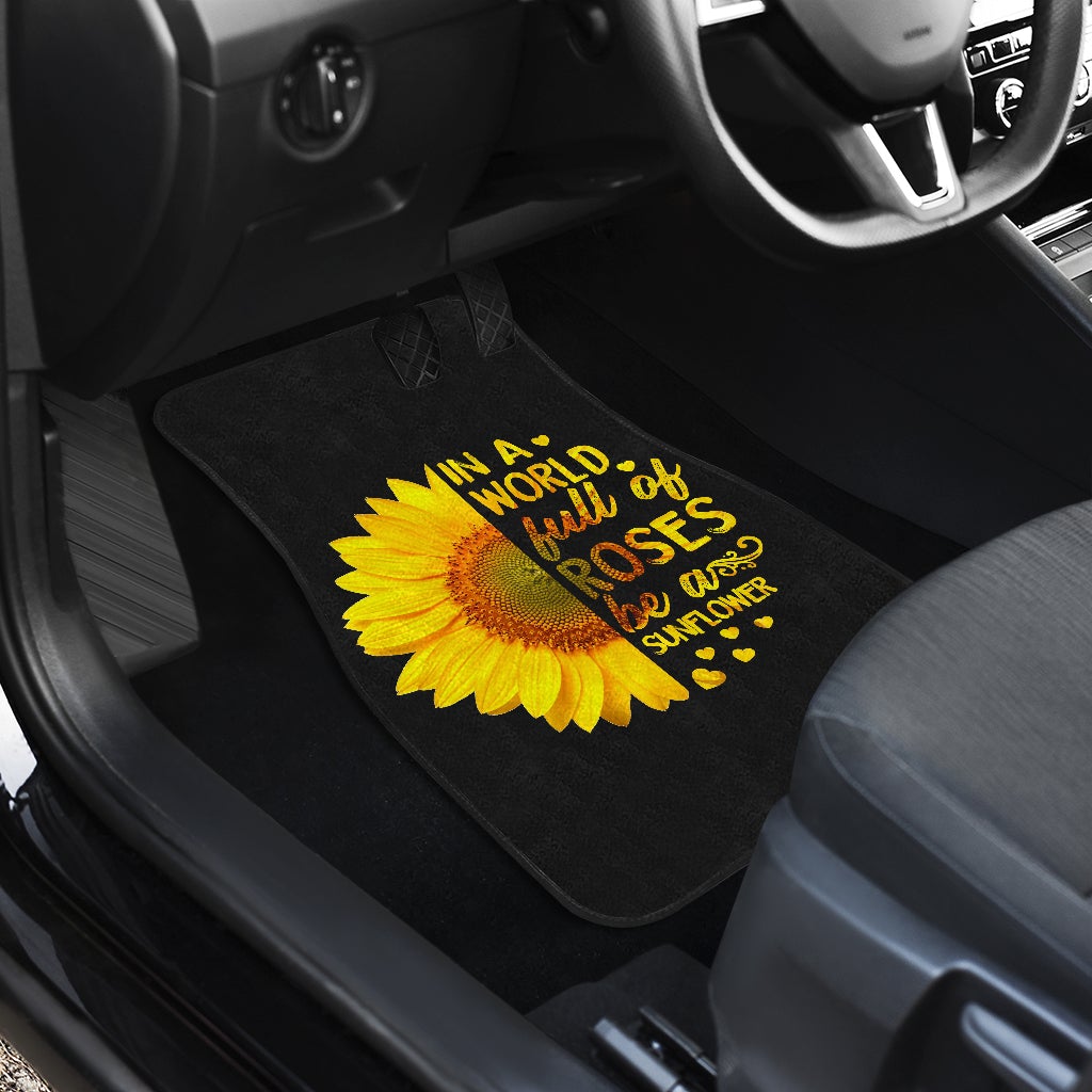 Sunflowers In A World Front And Back Car Mats (Set Of 4)