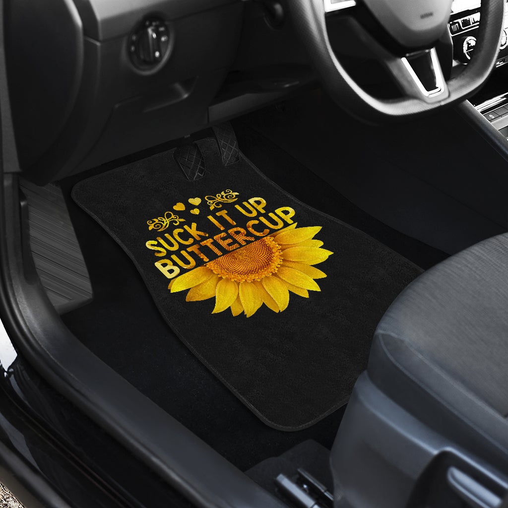 Sunflowers Shut It Up Front And Back Car Mats (Set Of 4)