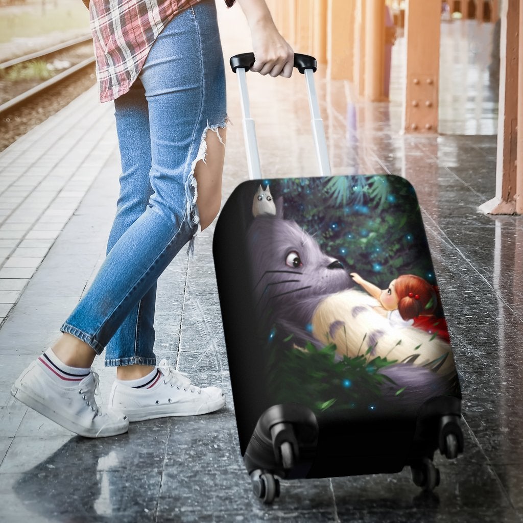 Totoro Relax Luggage Cover Suitcase Protector