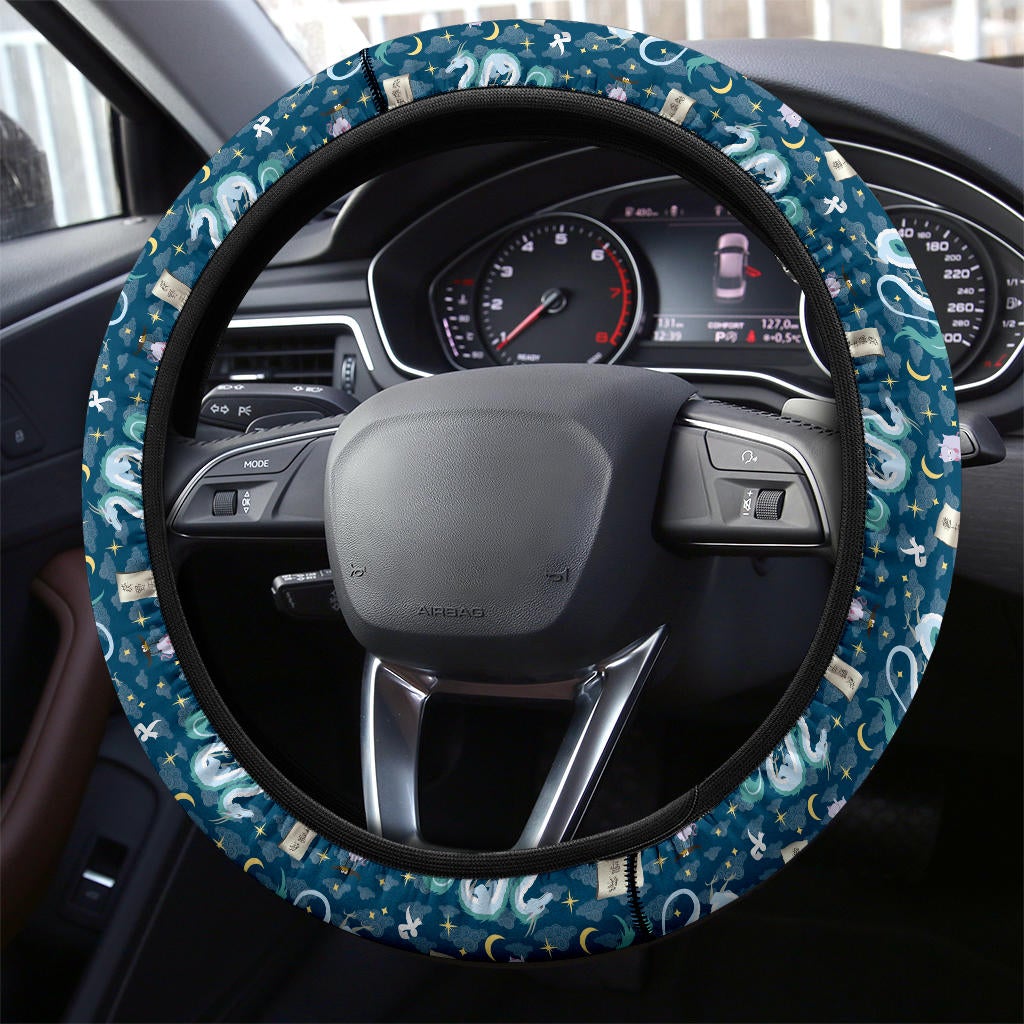 Ghibli Blue Dragon Premium Car Steering Wheel Cover