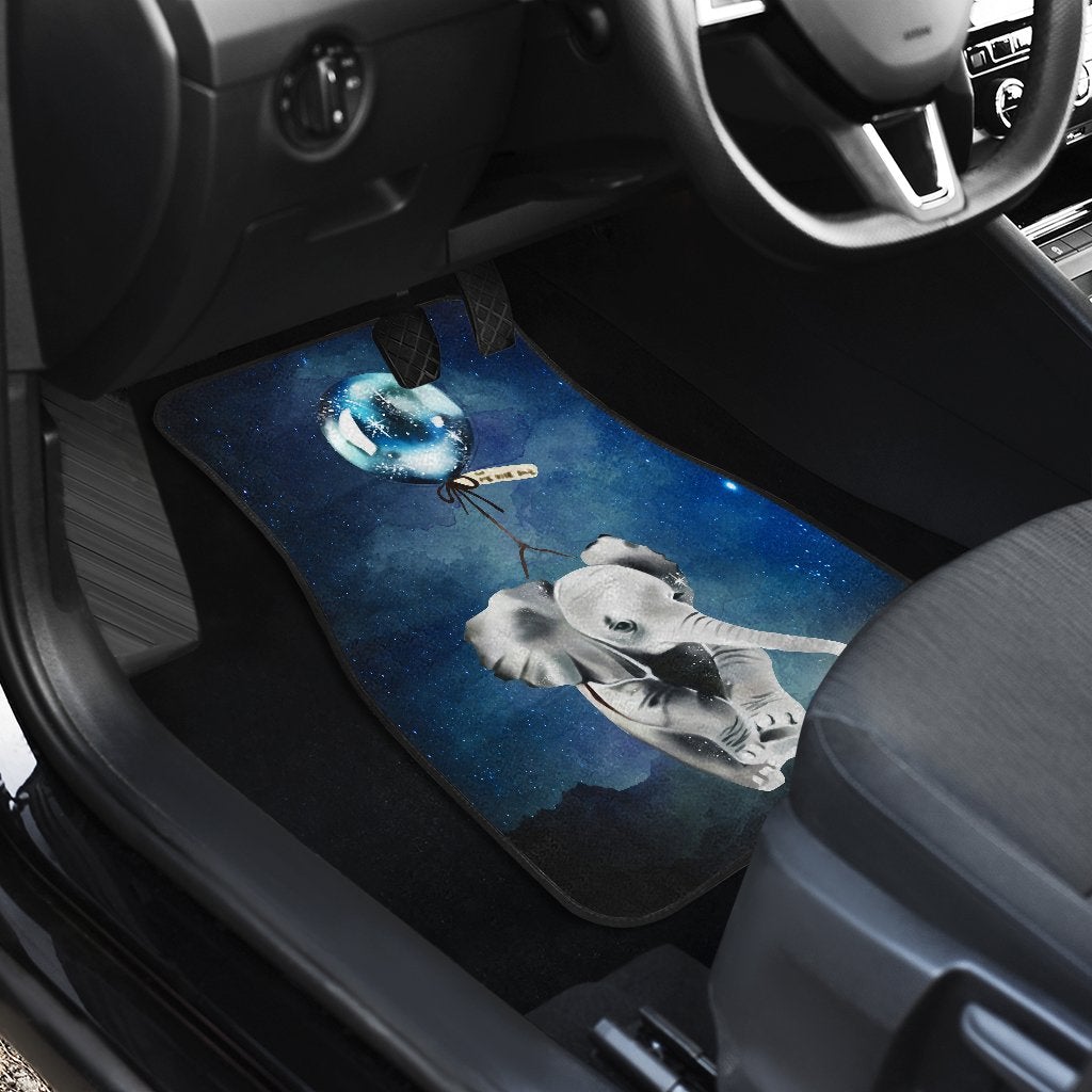 Baby Elephant Bubble Front And Back Car Mats (Set Of 4)