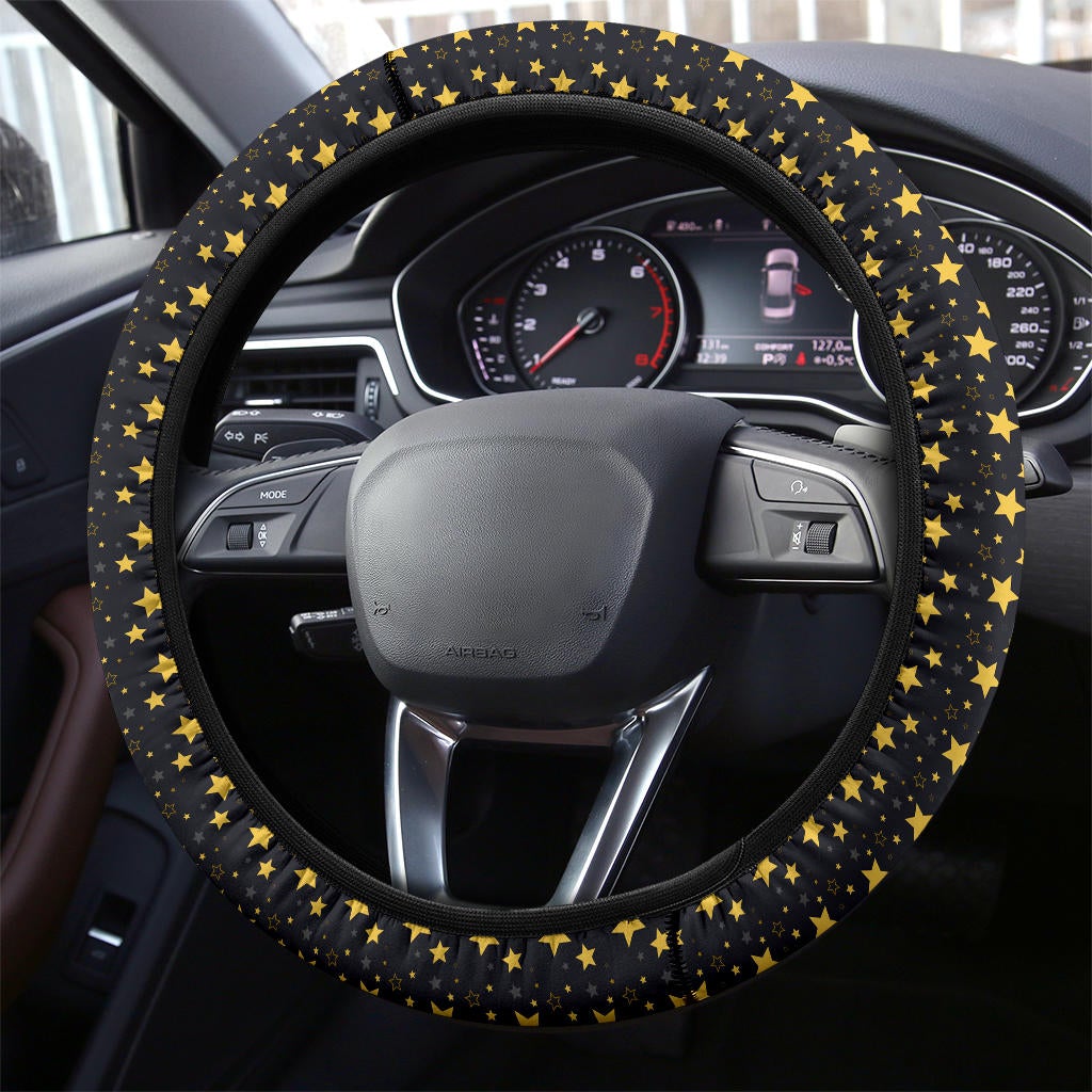 Yellow Star Premium Car Steering Wheel Cover
