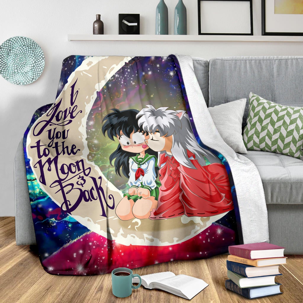 Inuyasha Love You To The Moon Galaxy Premium Blanket