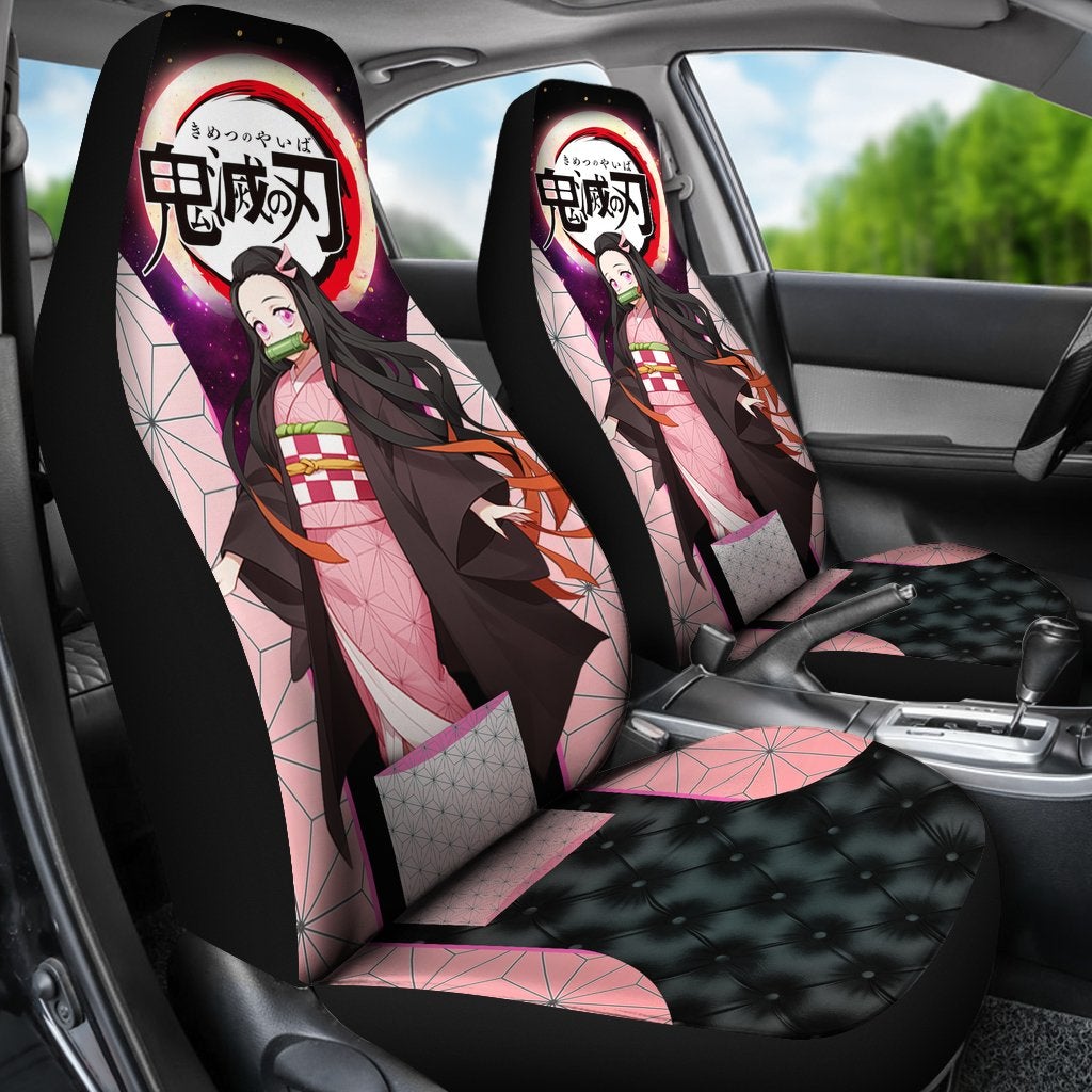 Nezuko Demon Slayer Anime Custom Car Premium Custom Car Seat Covers Decor Protectors