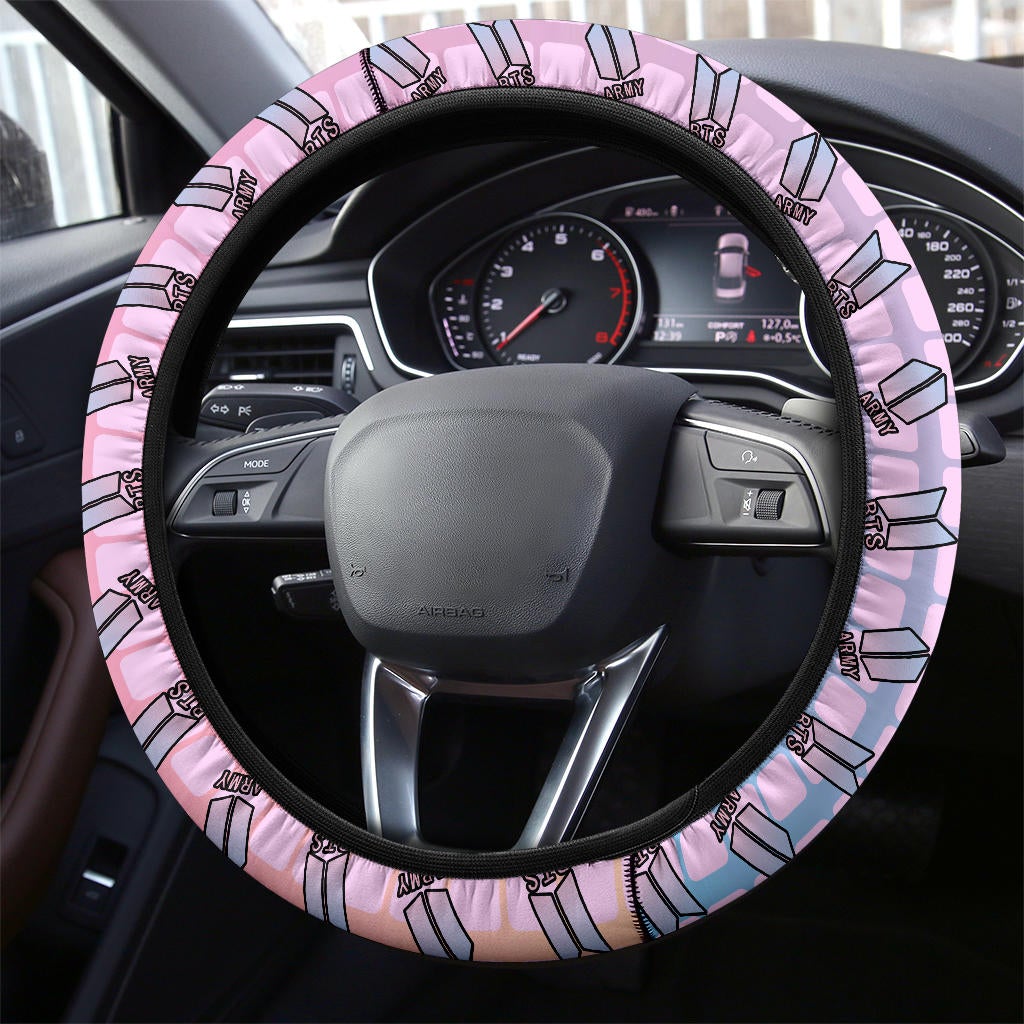 BTS Army Logo Premium Custom Car Steering Wheel Cover